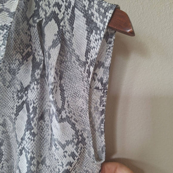 Frame Womens Snake Print Silk Sleeveless Mini Dress. Size S - Picture 3 of 8